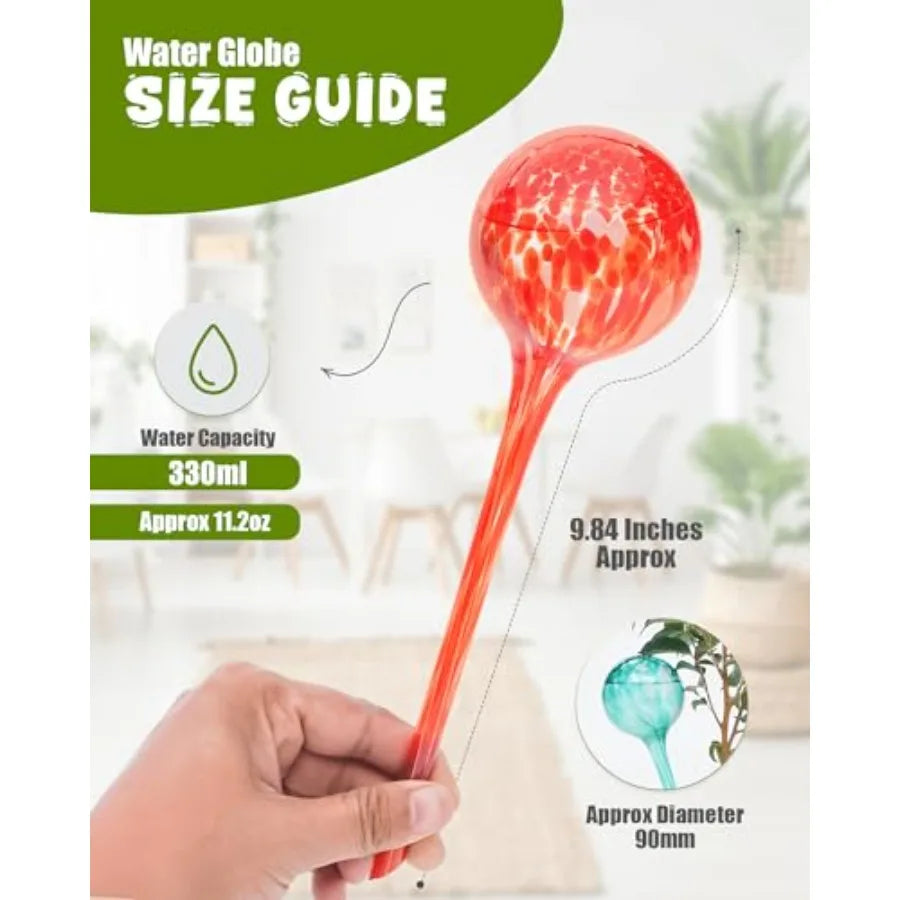 Iridescent Self Watering Globes Glass Rainbow Plant Watering Globes Self Watering Planter Insert Automatic Plant Waterer Indoor