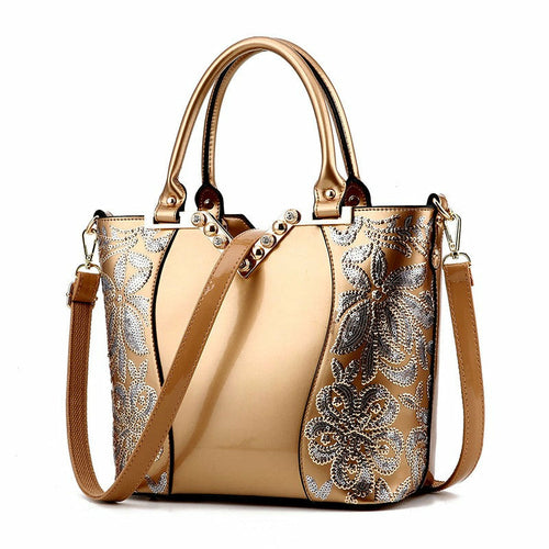 High Quality Embroidered PU Leather Handbag For Women
