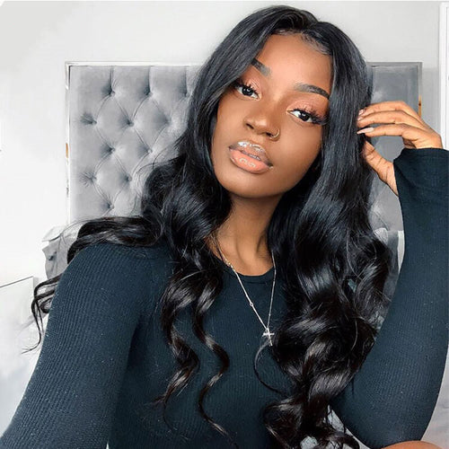 1Perruque Lace Front 13x4 à ondulations souples (Loose Wave) | Cheveux humains de qualité supérieure.