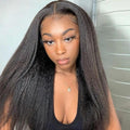 Perruque Lace Front 13x6 Kinky Straight, lisse et texturée | Cheveux humains de qualité supérieure.