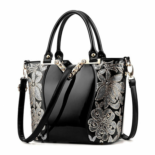 High Quality Embroidered PU Leather Handbag For Women