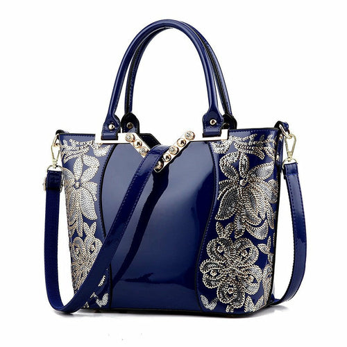 High Quality Embroidered PU Leather Handbag For Women