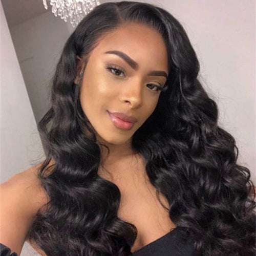1Perruque Lace Front 13x4 à ondulations souples (Loose Wave) | Cheveux humains de qualité supérieure.
