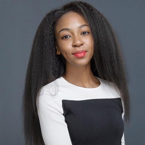 Perruque Lace Front 13x6 Kinky Straight, lisse et texturée | Cheveux humains de qualité supérieure.