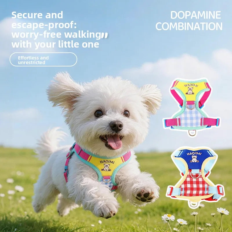 New product dog leash vest type dog walking rope I-shaped chest strap out dog chain cat collar dog harness and leash set
