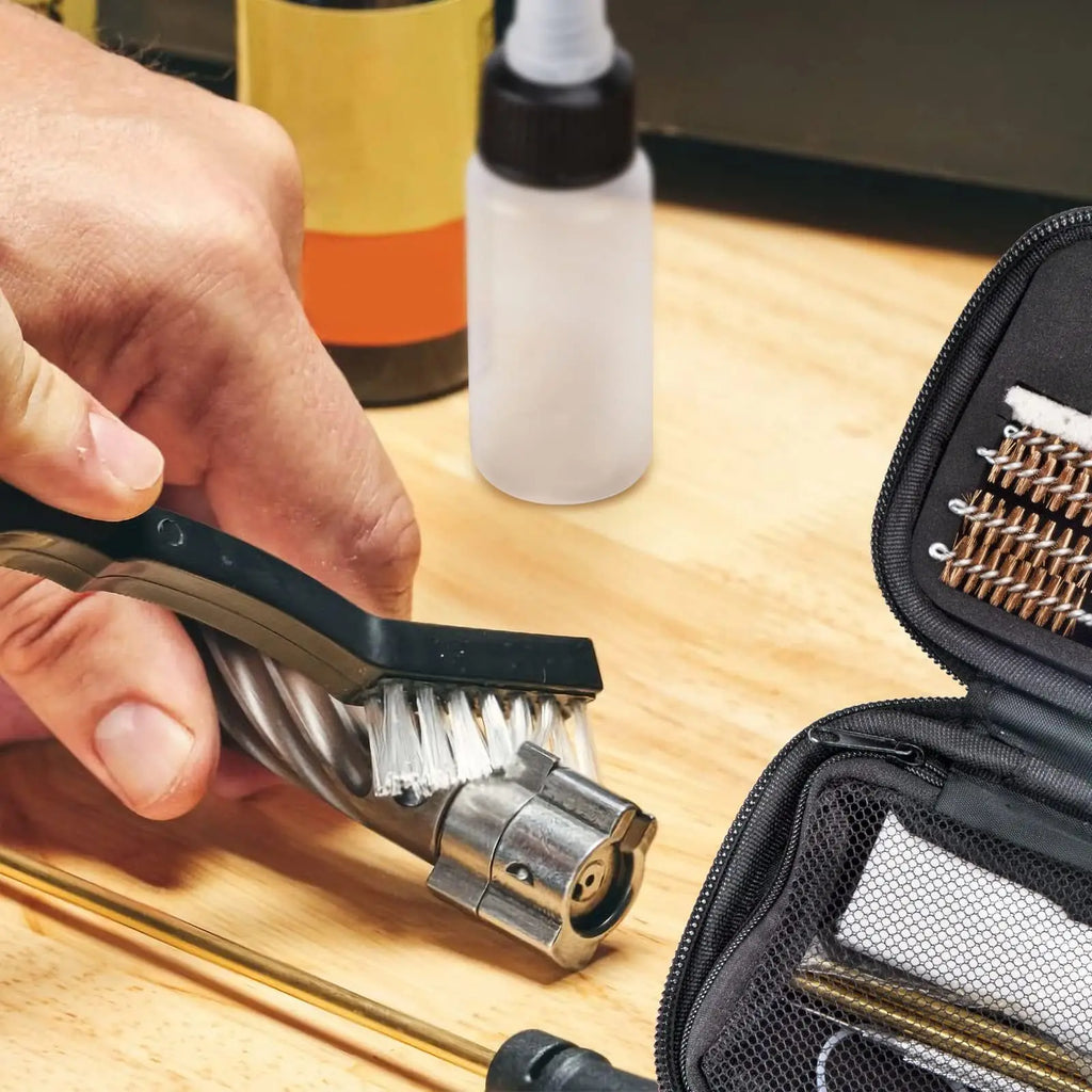 23PCS Universal Gun Cleaning Kit, Pistol Rifle Bore Brush Set for .22 .357/.38 9mm .40 .45 Caliber, Portable Cleaning Tool