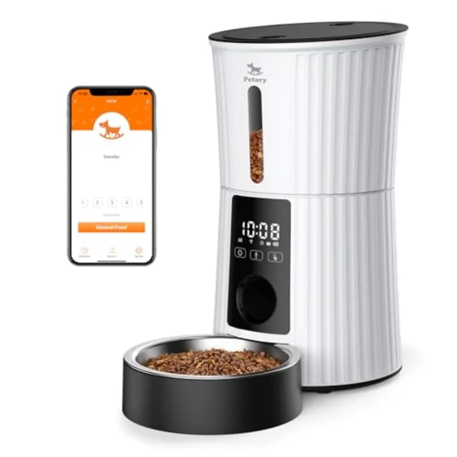 【Spot goods】Timed Automatic Cat Feeders - 4L Programable Dry Food Dispenser for Cats and Small Medium Dogs 6 Meals with Desicca