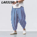 Checkerboard Printed Colorful Plaid Casual Beach Harem Pants Men Hip Hop Nine Points Trousers Jogger Sweatpants Pantalon Homme
