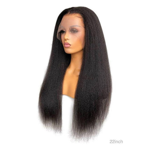 Perruque Lace Front 13x6 Kinky Straight, lisse et texturée | Cheveux humains de qualité supérieure.