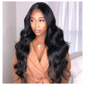 Perruque Lace Front Foxen en cheveux humains, ondulations naturelles (Body Wave), densité 180 %.