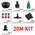 Micro Drip Irrigation System Portable 20M Automatic Watering with Adjustable Drippers Misting Watering Kits Garden Hose