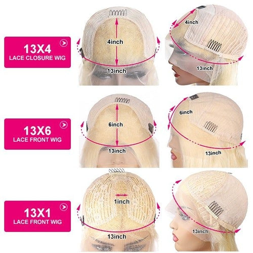 Perruque Lace Front 13x4 blonde #613 à ondulations profondes (Deep Wave) | Cheveux humains de qualité supérieure.