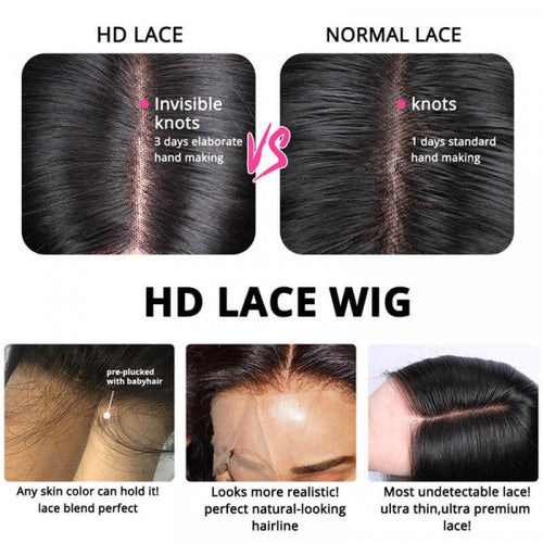 Perruque Lace Front HD 13x4 à ondulations effet eau (Water Wave) | Cheveux humains de qualité supérieure.