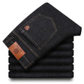 New Men Classic Jeans Homme Pantalones Hombre Soft Black Blue Denim Cargo Pants Business Casual All Match Baggy Jean Size 28-40