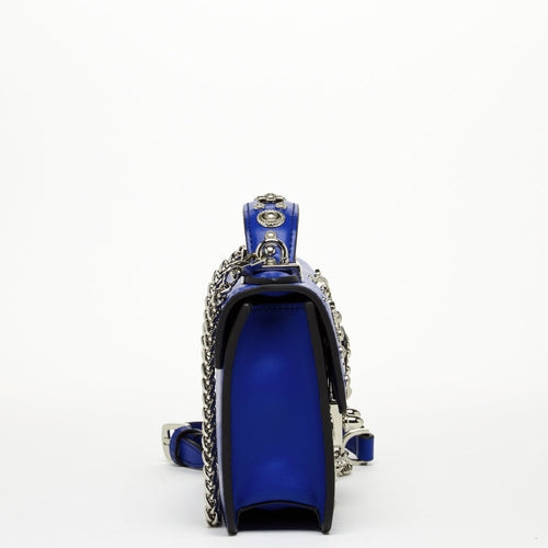 Studded Small Leather Crossbody Bag Royal Blue Purse  Women's Handbag
