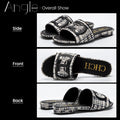 Women's Slippers yellow New Fabric Fashion Flat Sandals