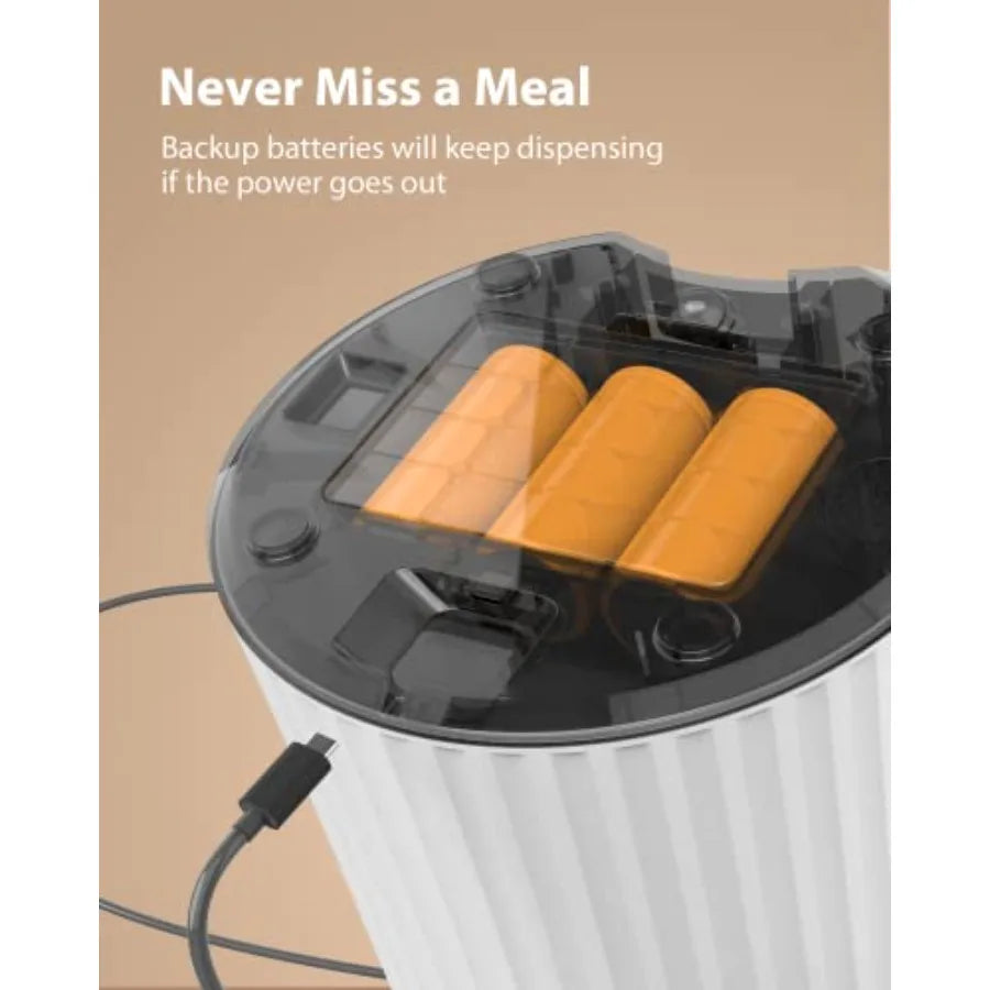 【Spot goods】Timed Automatic Cat Feeders - 4L Programable Dry Food Dispenser for Cats and Small Medium Dogs 6 Meals with Desicca