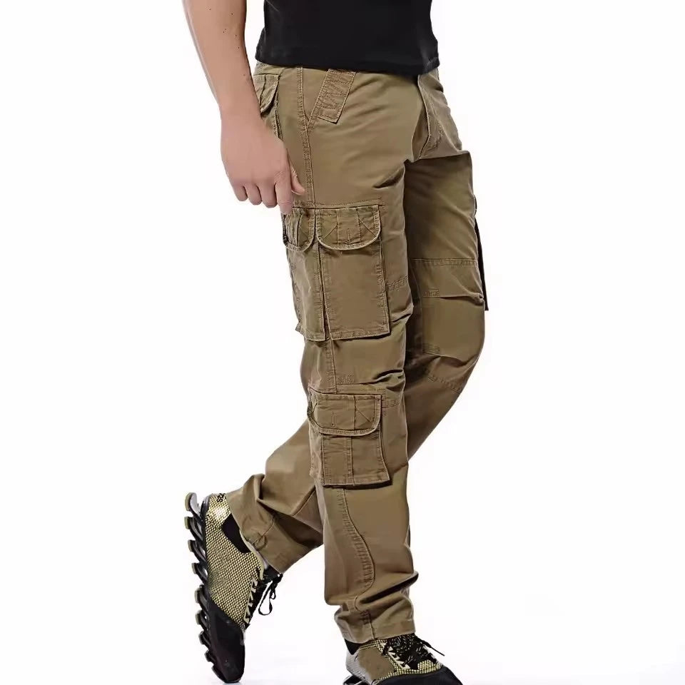 New men cargo pants mens Loose army tactical pants Multi-pocket trousers pantalon homme Big Size 46 Male Military Overalls