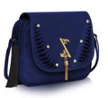 Grabon Womens Polyurethane Medium handbag  (Color-BLUE)