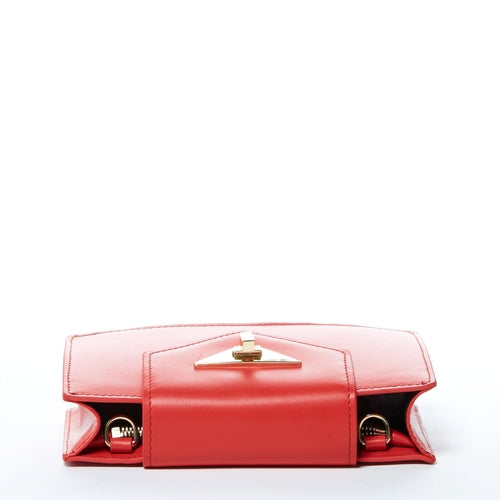 Mini Crossbody Bag Small Leather Red Purse Wristlet Women's Handbag